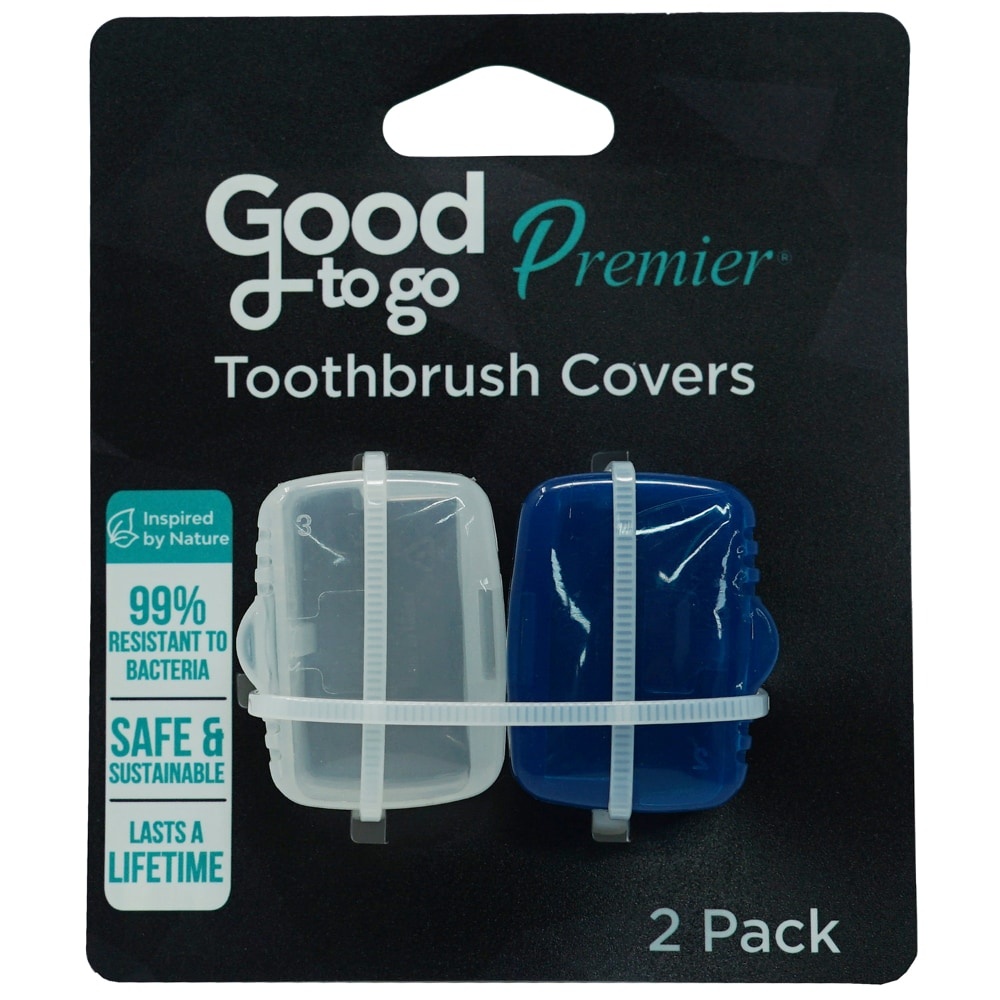 slide 1 of 7, Good to Go Premier Toothbrush Covers, 2 ct