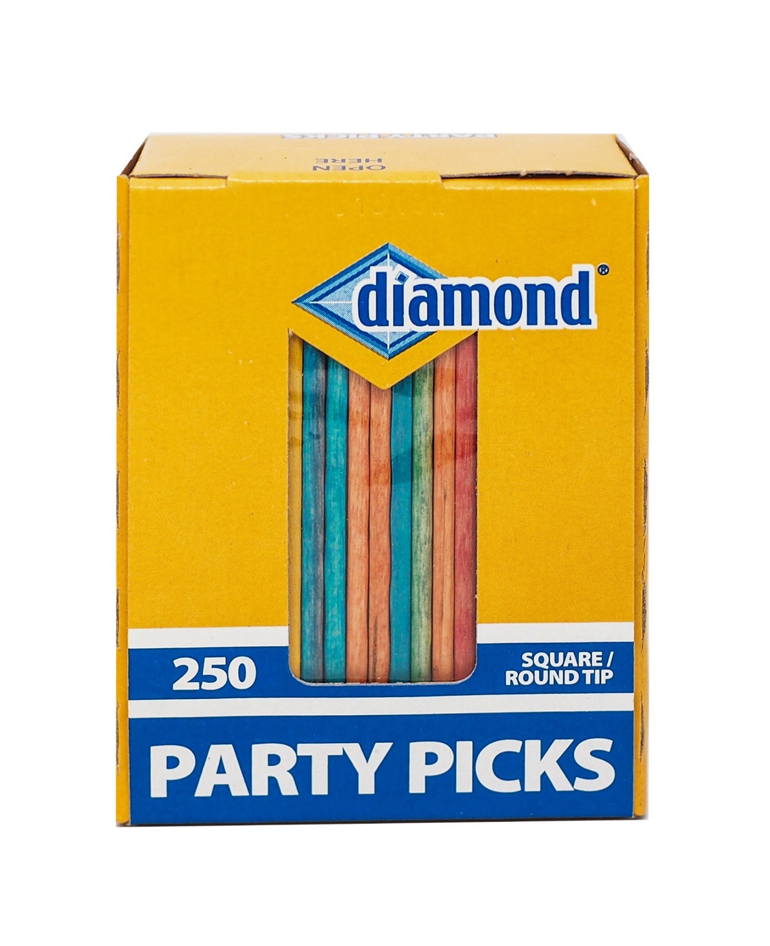 slide 1 of 1, Diamond Colored Party Picks, 250 ct