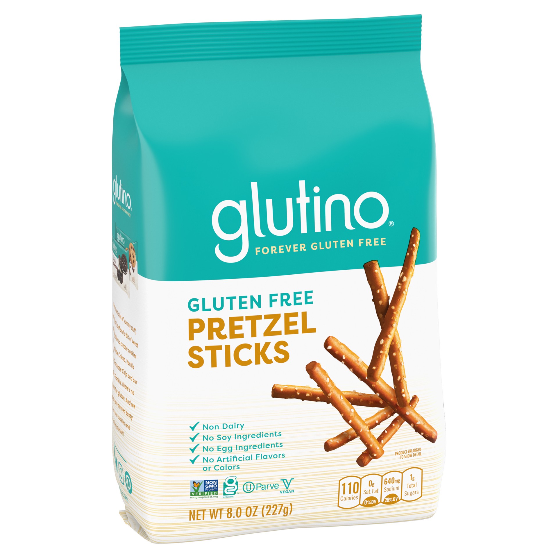 slide 4 of 5, Glutino Gluten Free Pretzel Sticks, Gluten Free Snacks, 8 oz., 