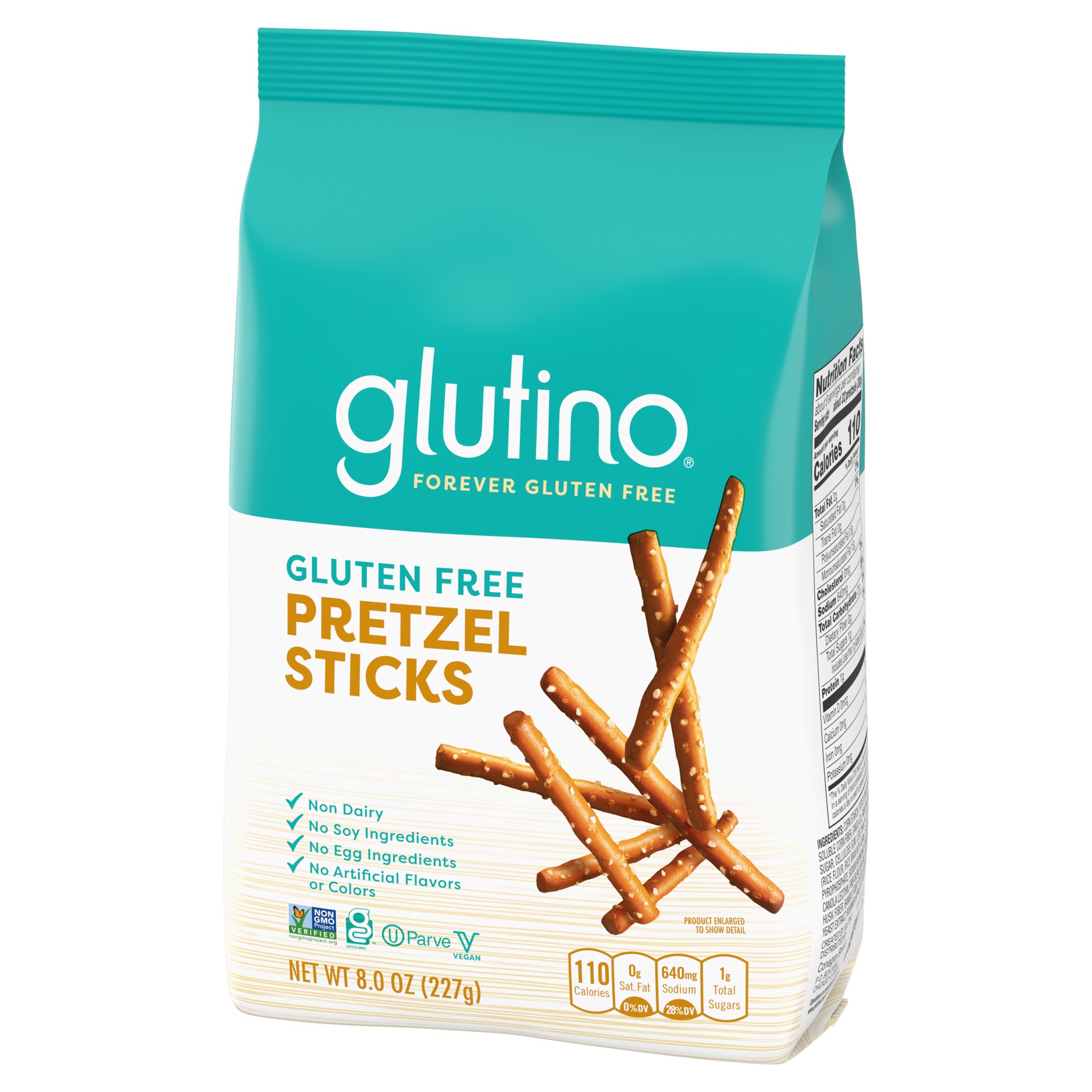 slide 5 of 5, Glutino Gluten Free Pretzel Sticks, Gluten Free Snacks, 8 oz., 