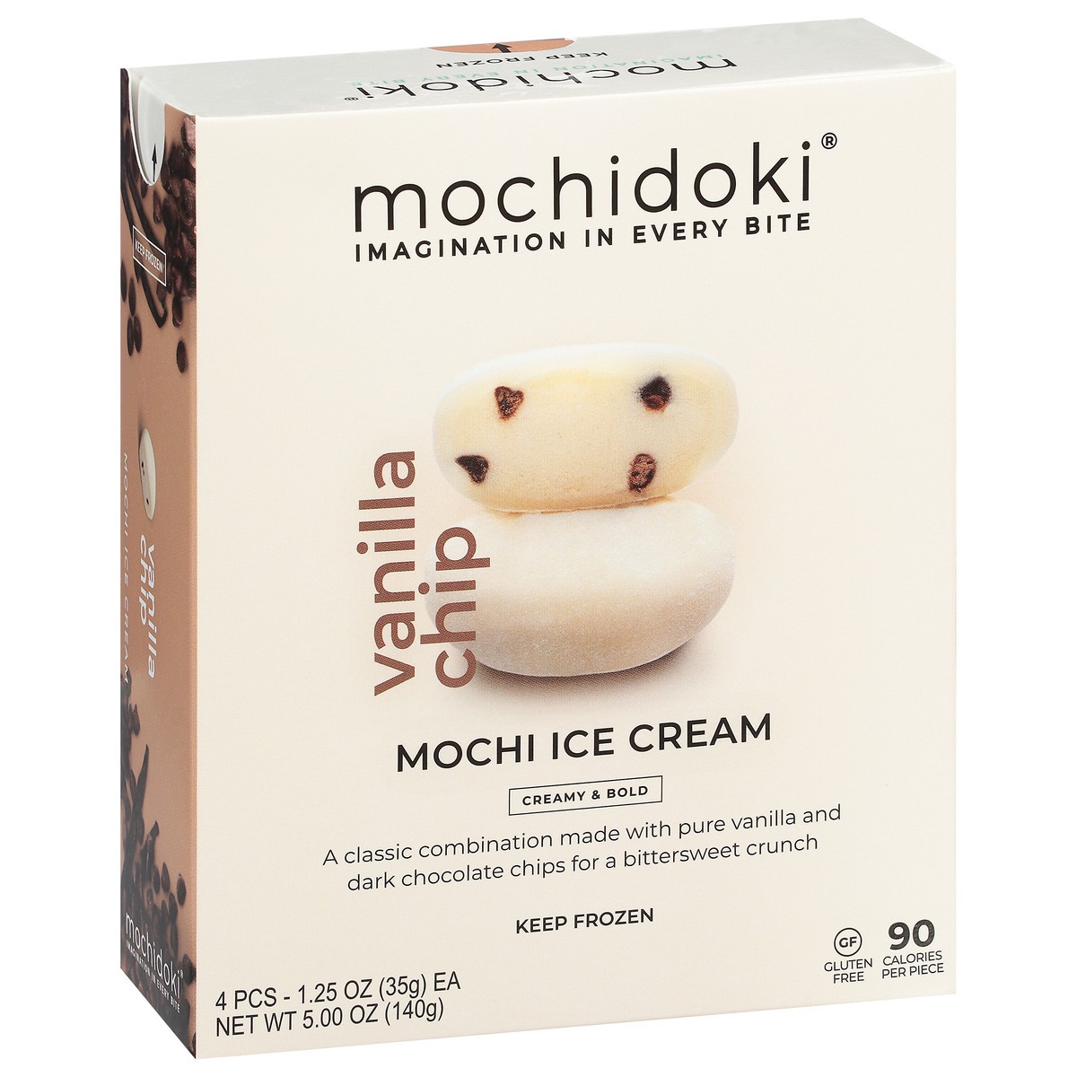 slide 4 of 9, Mochidoki Vanil Chip Mochi Ice Cream, 5 oz
