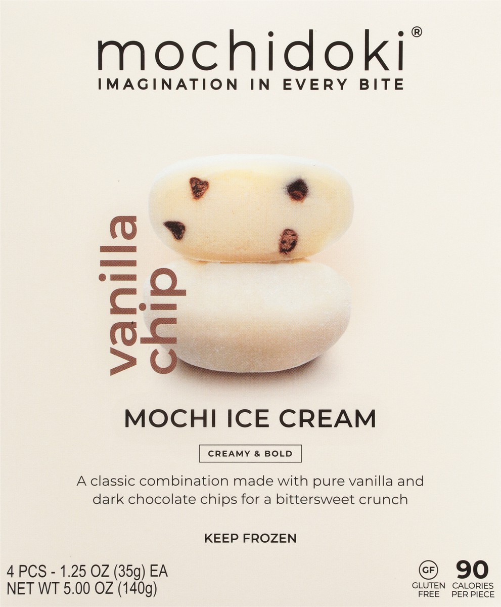 slide 9 of 9, Mochidoki Vanil Chip Mochi Ice Cream, 5 oz