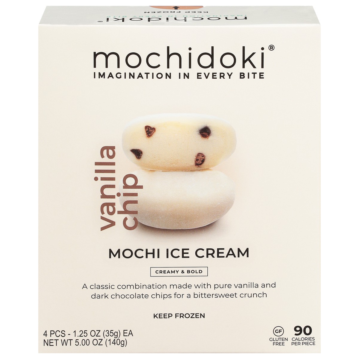 slide 1 of 9, Mochidoki Vanil Chip Mochi Ice Cream, 5 oz