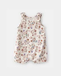 Carters Baby Girl Floral Sleeveless Romper - Ivory Ivory 12M