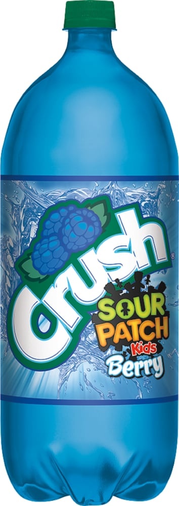 slide 1 of 1, Crush Sour Patch Kids Berry Single Bottle, 2 liter