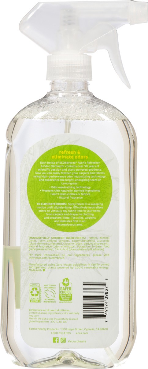 slide 5 of 9, Ecos Breeze Lemongrass Fabric Refresher & Odor Eliminator 20 fl oz, 