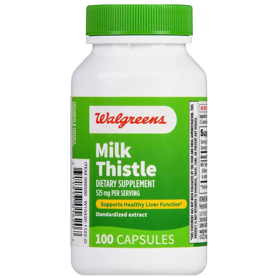 slide 2 of 5, Walgreens Milk Thistle 175 mg Per Capsule, 100 ct