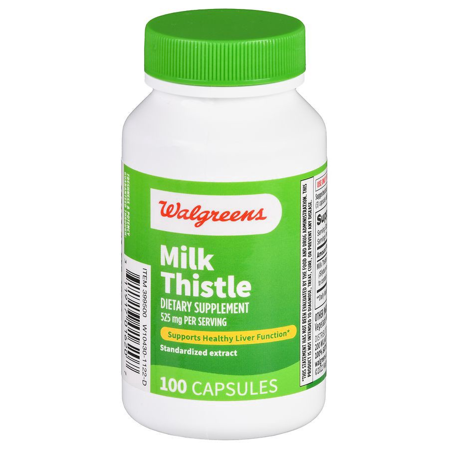 slide 1 of 5, Walgreens Milk Thistle 175 mg Per Capsule, 100 ct