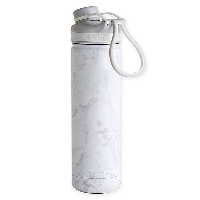 Manna Organics Ranger Pro Water Bottle - White Marble 26 oz