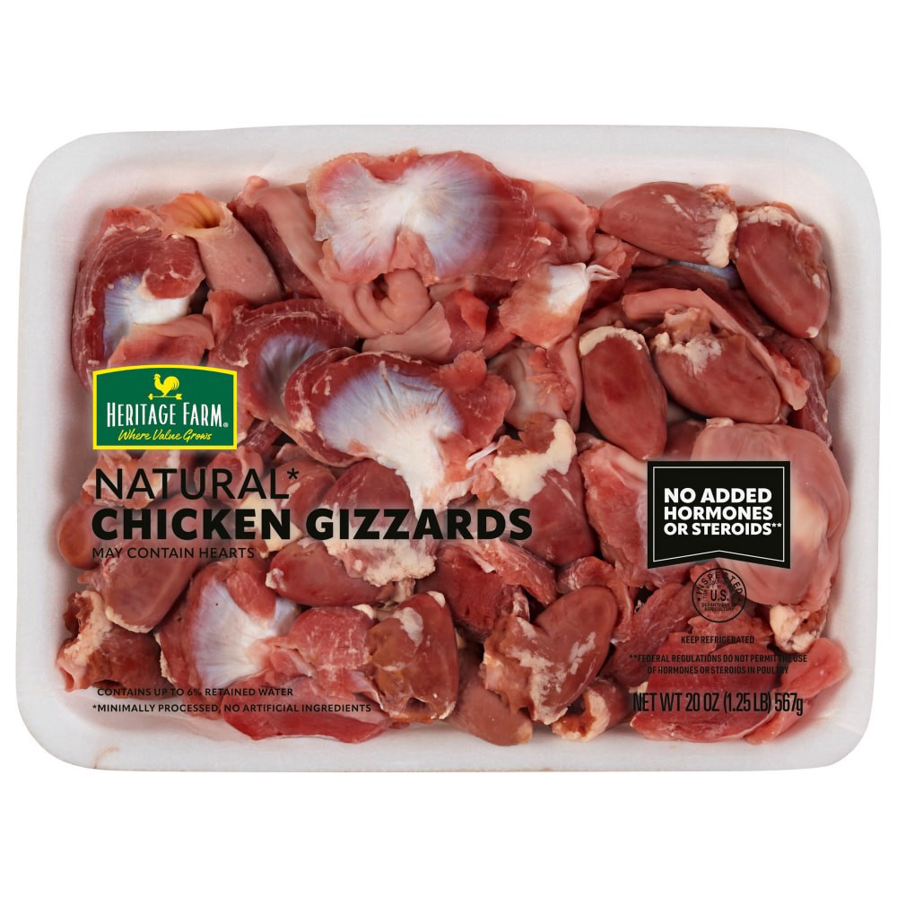 slide 2 of 2, Kroger Heritage Farm Chicken Gizzards / Heart, 15 lb