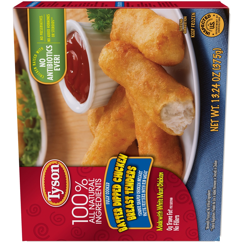 slide 5 of 7, Tyson Batter Dipped Chicken Breast Tenders, 13.24 oz