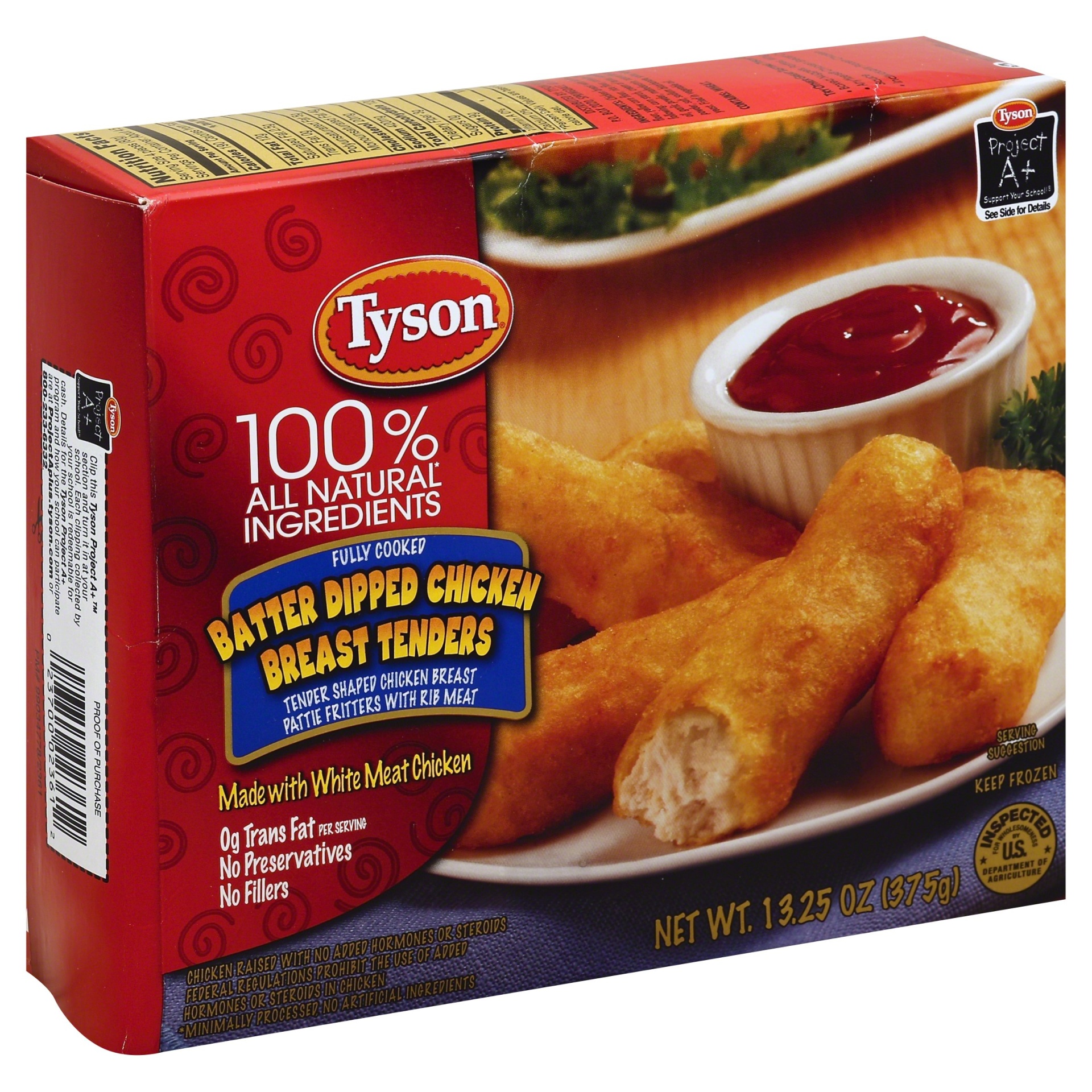 slide 1 of 7, Tyson Batter Dipped Chicken Breast Tenders, 13.24 oz