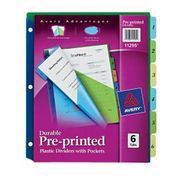 slide 1 of 1, Avery Pre Printed Tab Dividers, 1 ct