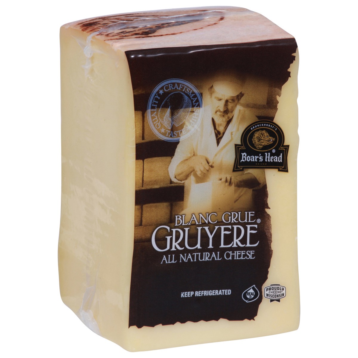 slide 8 of 9, Boar's Head Gruyere All Natural Blanc Grue Cheese 1 ea, per lb