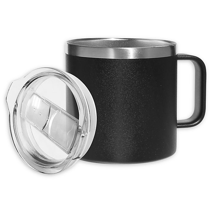 slide 1 of 4, Oggi Stainless Steel Mug with Lid - Black, 1 ct