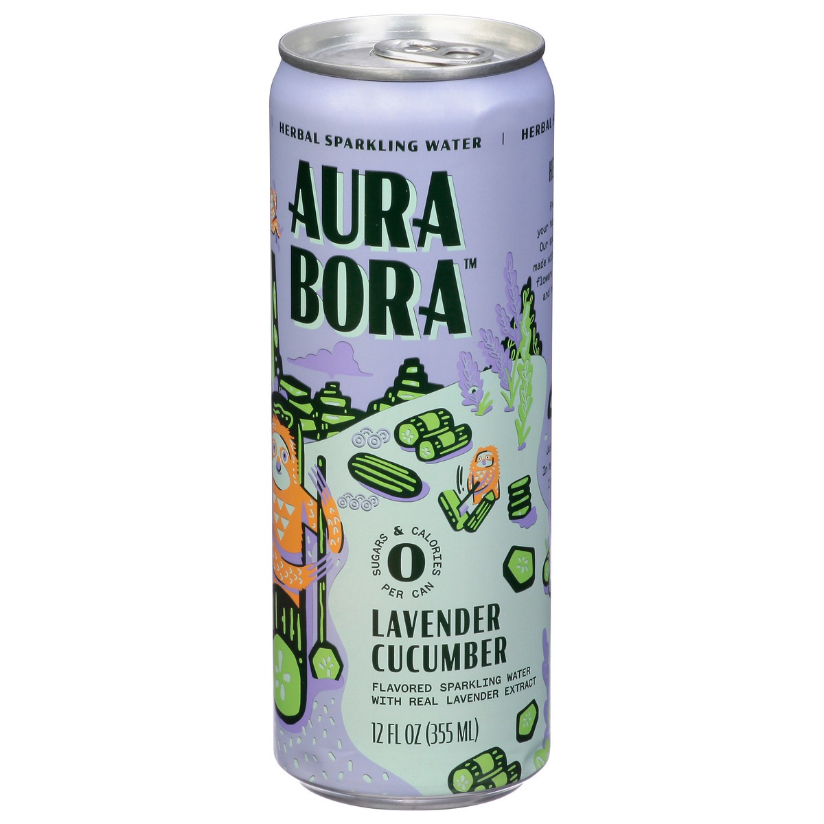 slide 8 of 9, Aura Bora Lavender Cucumber Sparkling Water 12 fl oz, 12 oz