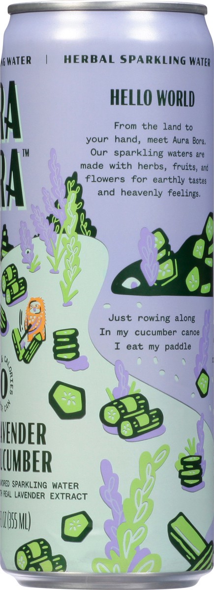 slide 5 of 9, Aura Bora Lavender Cucumber Sparkling Water 12 fl oz, 12 oz