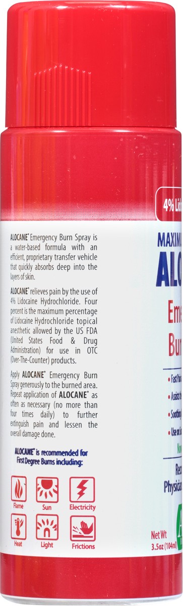 slide 2 of 9, Alocane Max Emergency Burn Spray with Antiseptic 3.5 fl oz, 3.5 fl oz