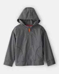 Carter's Boys Active Hooded Zip-Up Jacket - Grey Grey 12