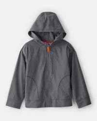 Carter's Boys Active Hooded Zip-Up Jacket - Grey Grey 12