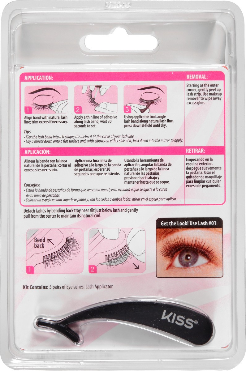 slide 2 of 9, Kiss So Wispy 01 Lashes 5 ea, 5 ct