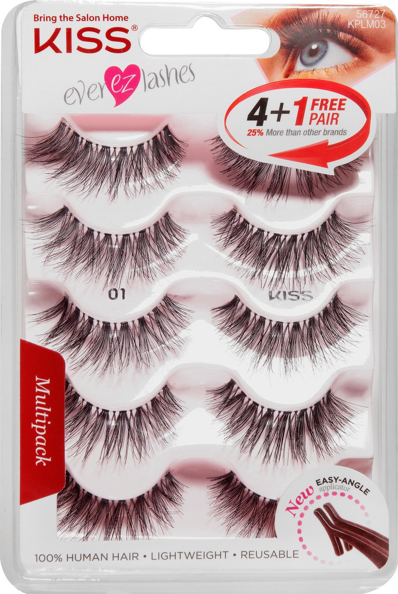 slide 9 of 9, Kiss So Wispy 01 Lashes 5 ea, 5 ct