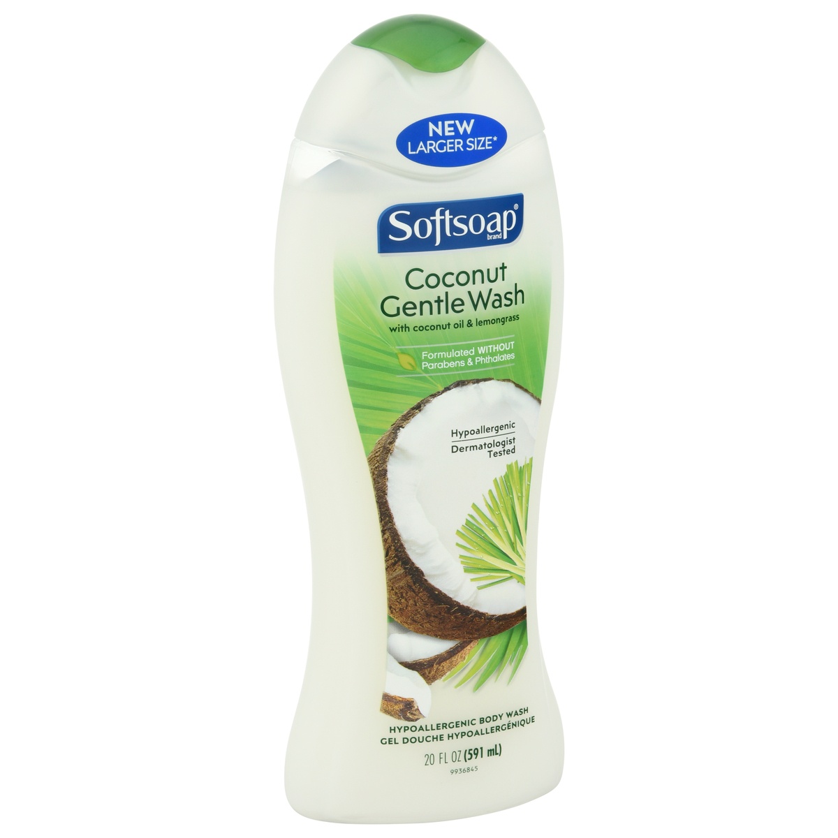 slide 2 of 9, Softsoap Coconut Gentle Wash Hypoallergenic Body Wash, 20 fl oz