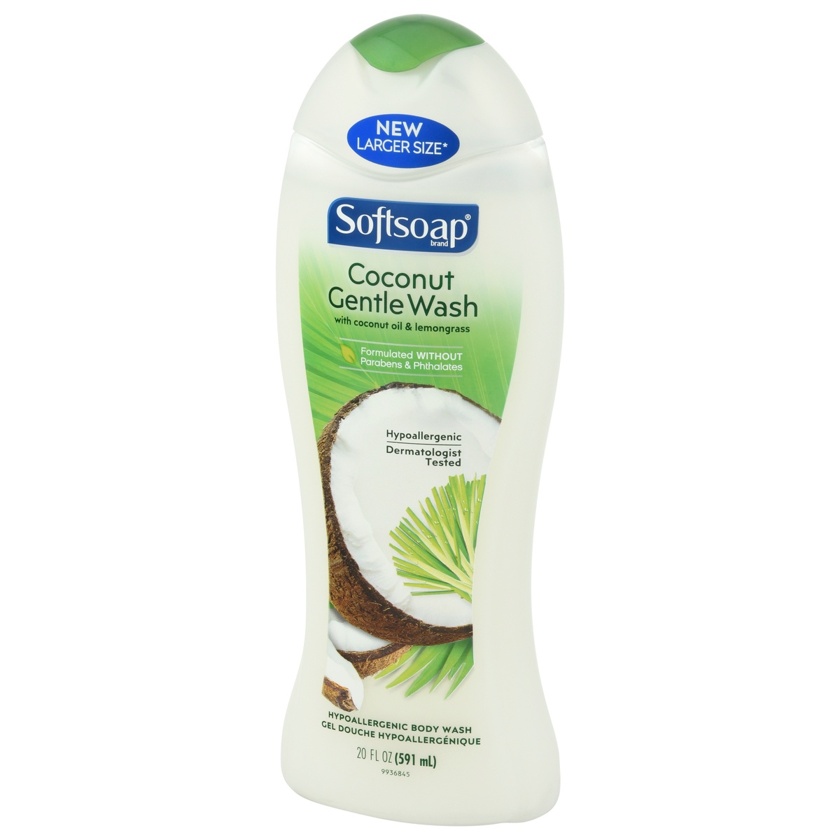 slide 3 of 9, Softsoap Coconut Gentle Wash Hypoallergenic Body Wash, 20 fl oz