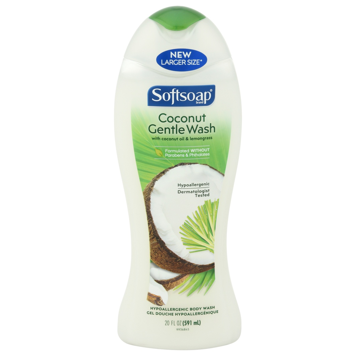 slide 1 of 9, Softsoap Coconut Gentle Wash Hypoallergenic Body Wash, 20 fl oz