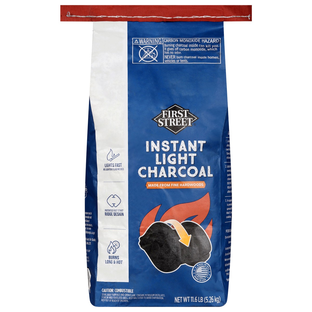 slide 2 of 4, First Street Instant Light Charcoal, 11.6 lb