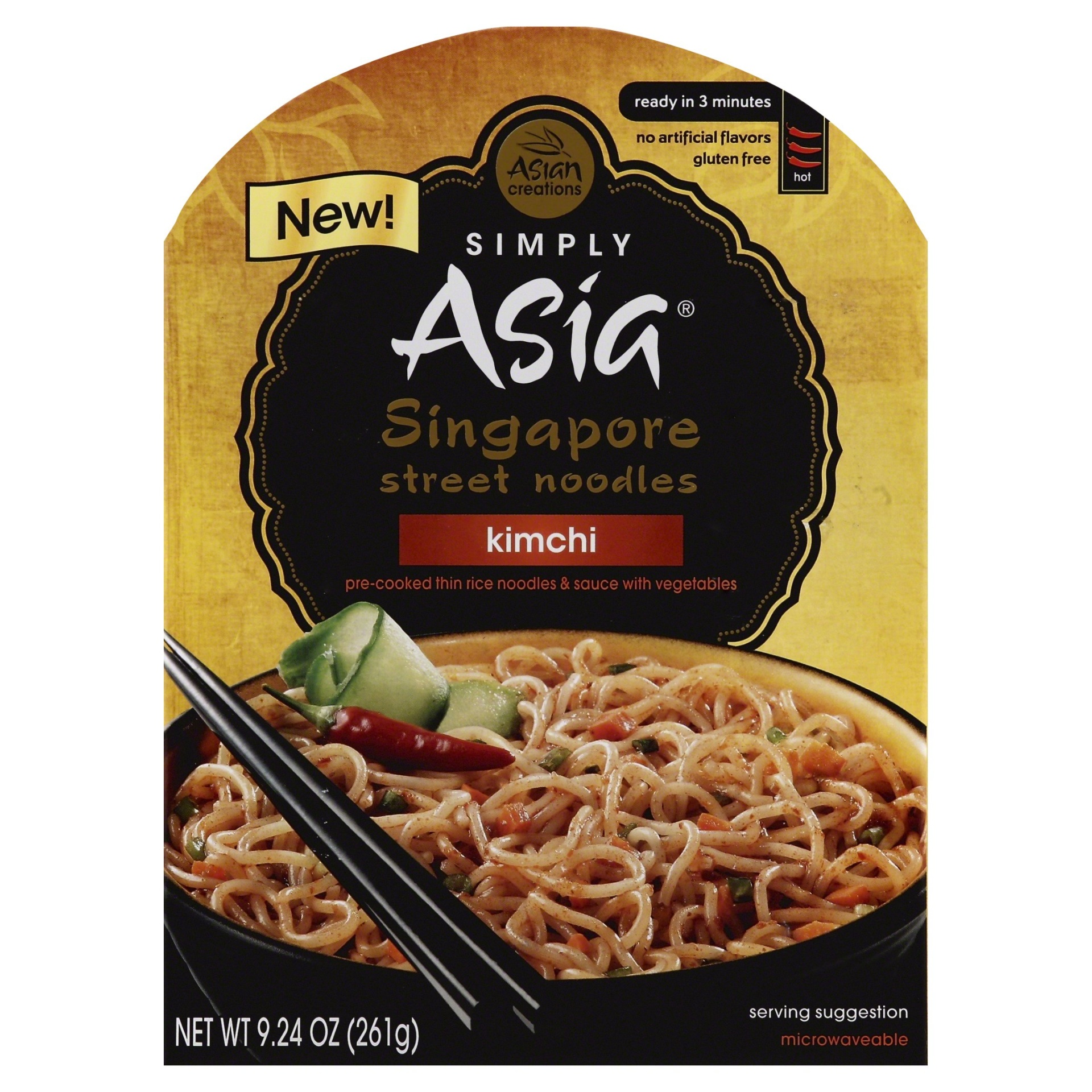 slide 1 of 3, Simply Asia Singapore Street Noodles Kimchi, 9.24 oz