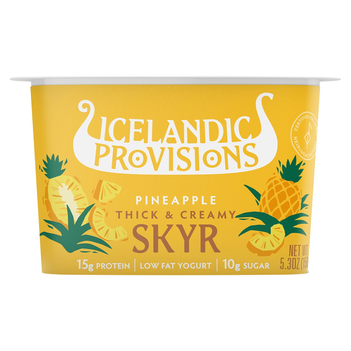 slide 1 of 8, Icelandic Provisions Traditional Pineapple Skyr , 5.3 oz