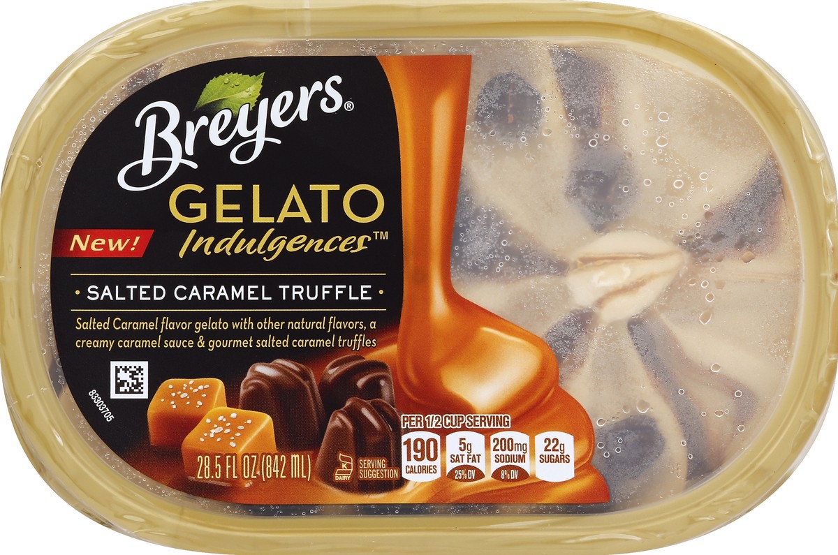 slide 2 of 6, Breyer's Salted Caramel Truffle Gelato Indulgences, 28.5 oz