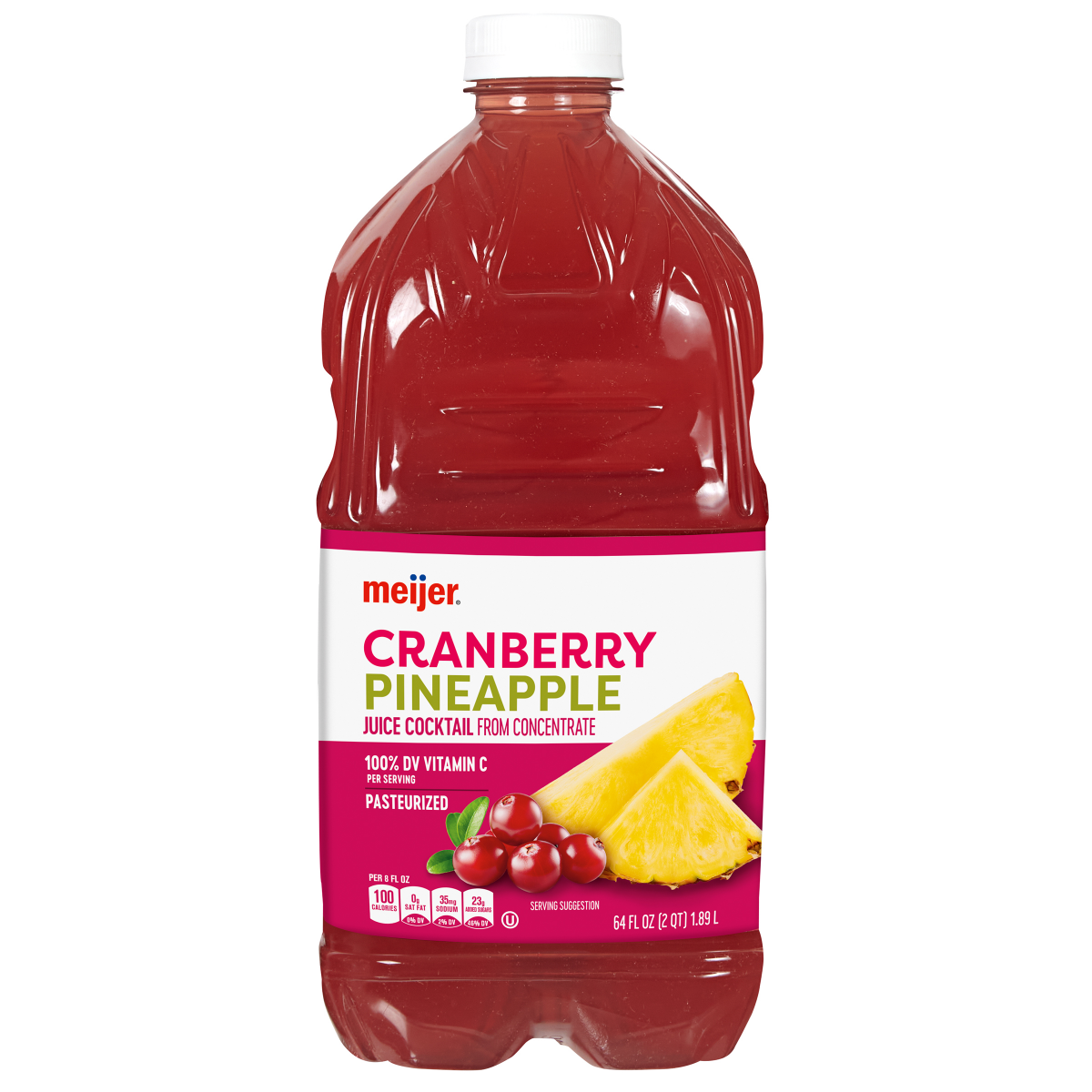 slide 1 of 5, Meijer Cranberry Pineapple Juice Cocktail - 64 oz, 64 oz