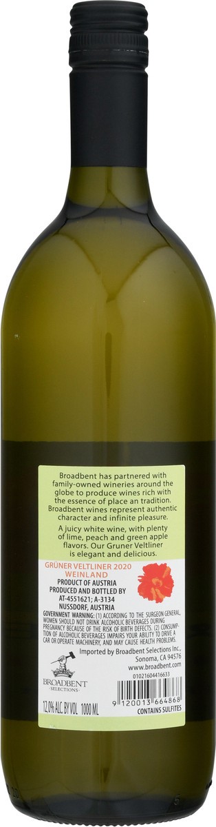 slide 6 of 12, Broadbent Weinland Gruner Veltliner Wine 1000 ml, 1000 ml