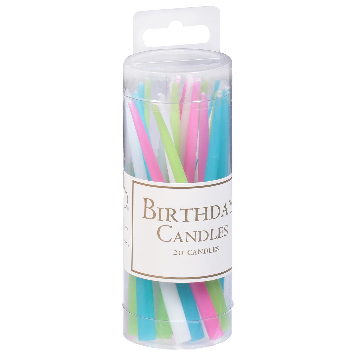slide 9 of 9, Caspari Pastel Birthday Candles 20 ea, 1 ct