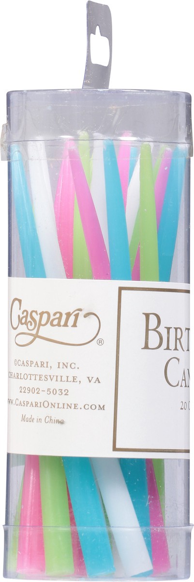 slide 4 of 9, Caspari Pastel Birthday Candles 20 ea, 1 ct