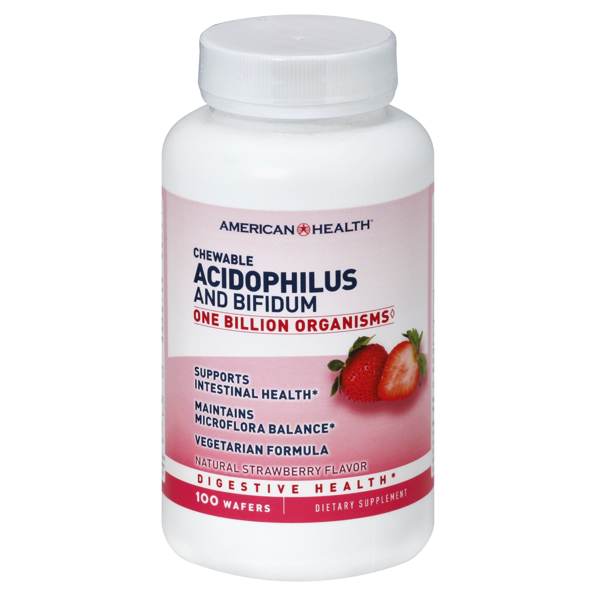 slide 1 of 1, American Health Strawberry Acidophilus Chewables, 100 ct