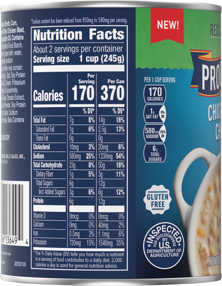 slide 10 of 13, Progresso Red Sodium Chicken Corn Chodwe, 18.5 oz