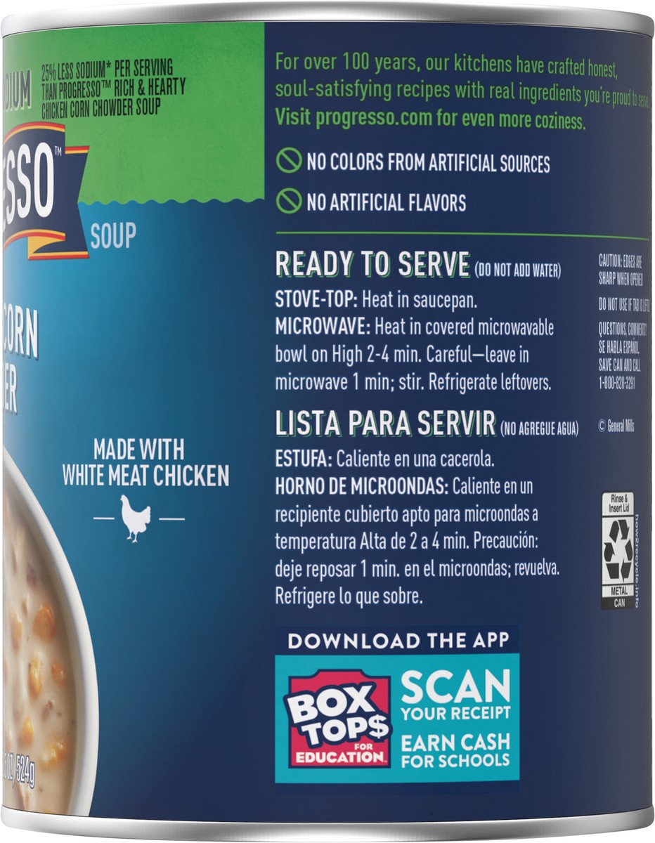 slide 3 of 13, Progresso Red Sodium Chicken Corn Chodwe, 18.5 oz