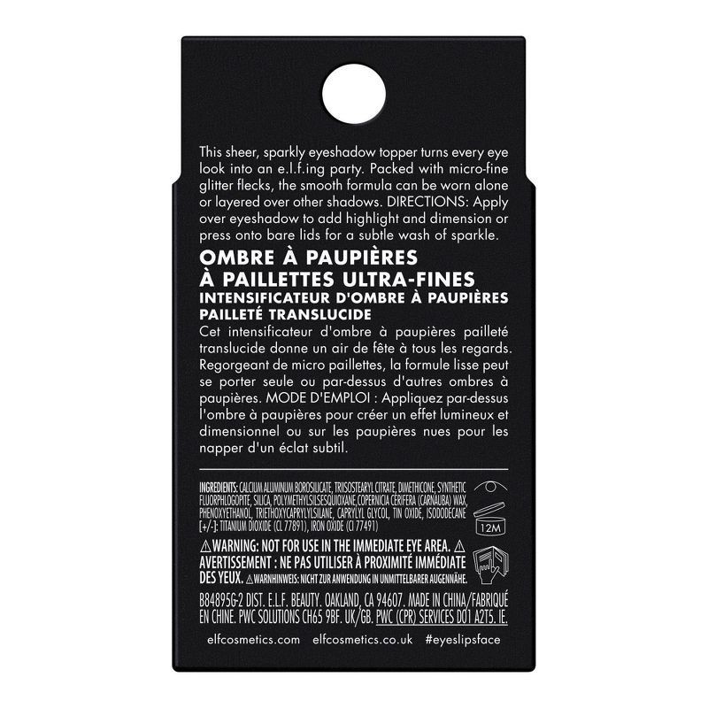 slide 11 of 13, e.l.f. Fine as Fleck Glitter Eyeshadow - It's Glit - 0.07oz, 0.07 oz