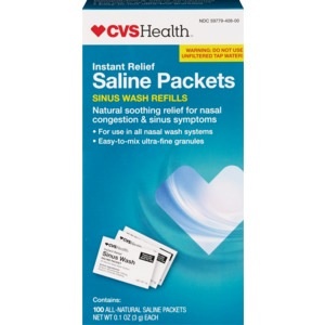 slide 1 of 1, CVS Health Sinus Wash Refill Saline Packets, 100 ct