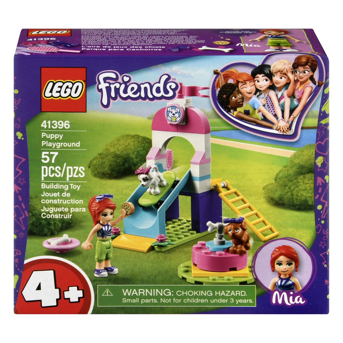 slide 1 of 9, LEGO Friends 57 Pieces Building Toy Puppy Playground 57 ea, 1 ct