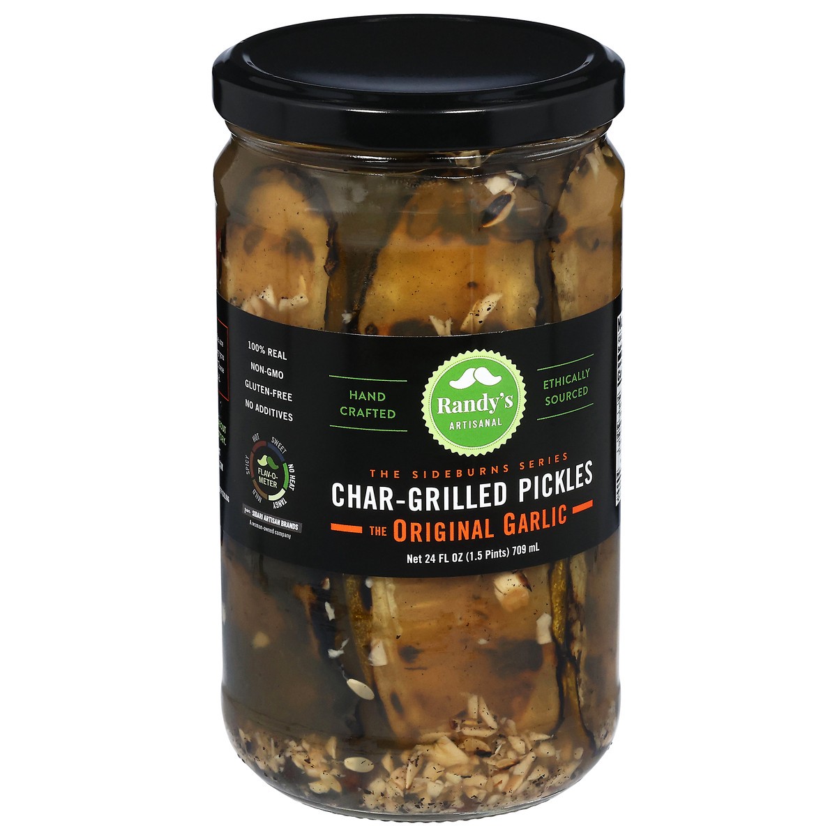slide 8 of 14, Randy's Artisanal Char-Grilled The Original Garlic Pickles 24 fl oz, 24 fl oz