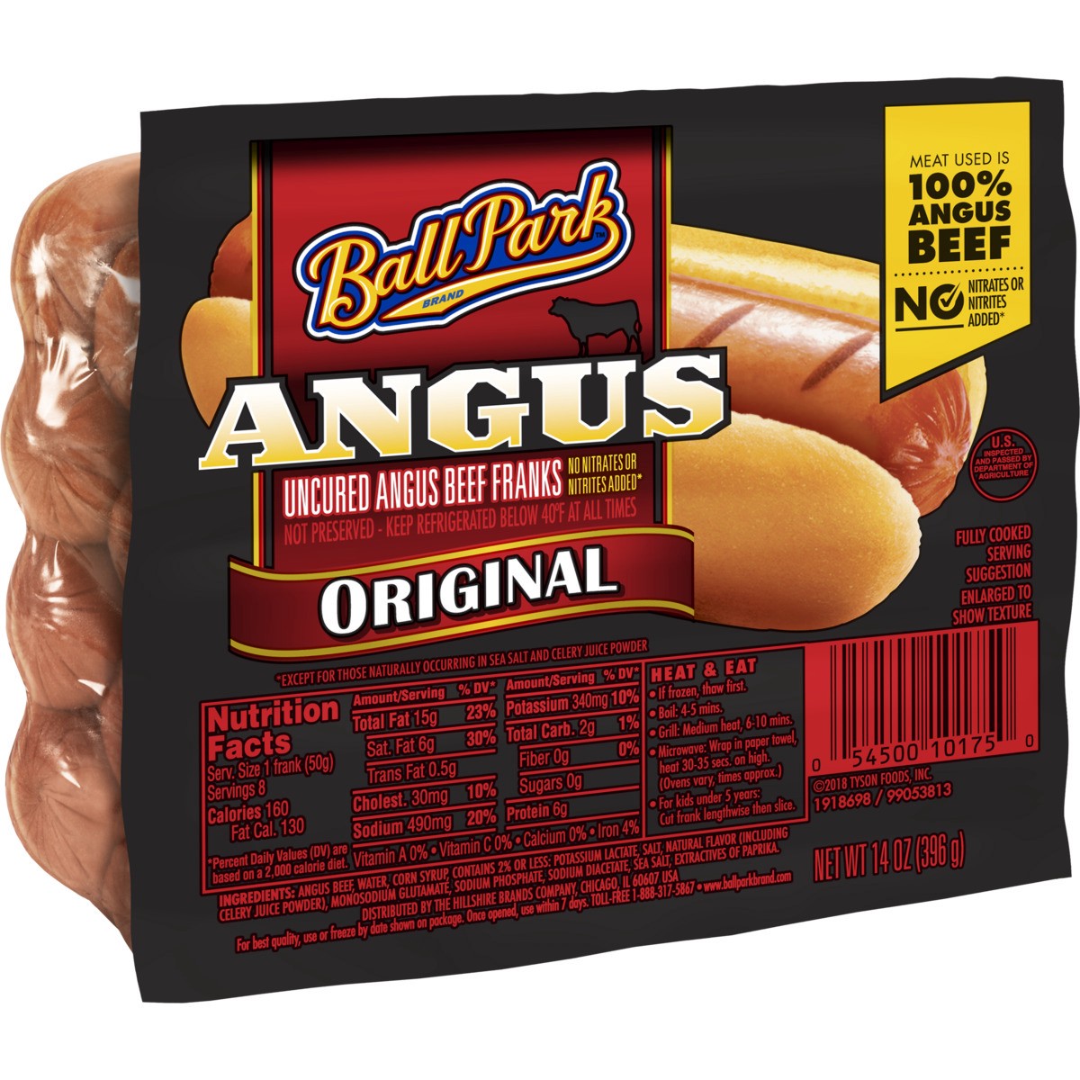 slide 2 of 4, Ball Park Angus Beef Frank, 14 oz