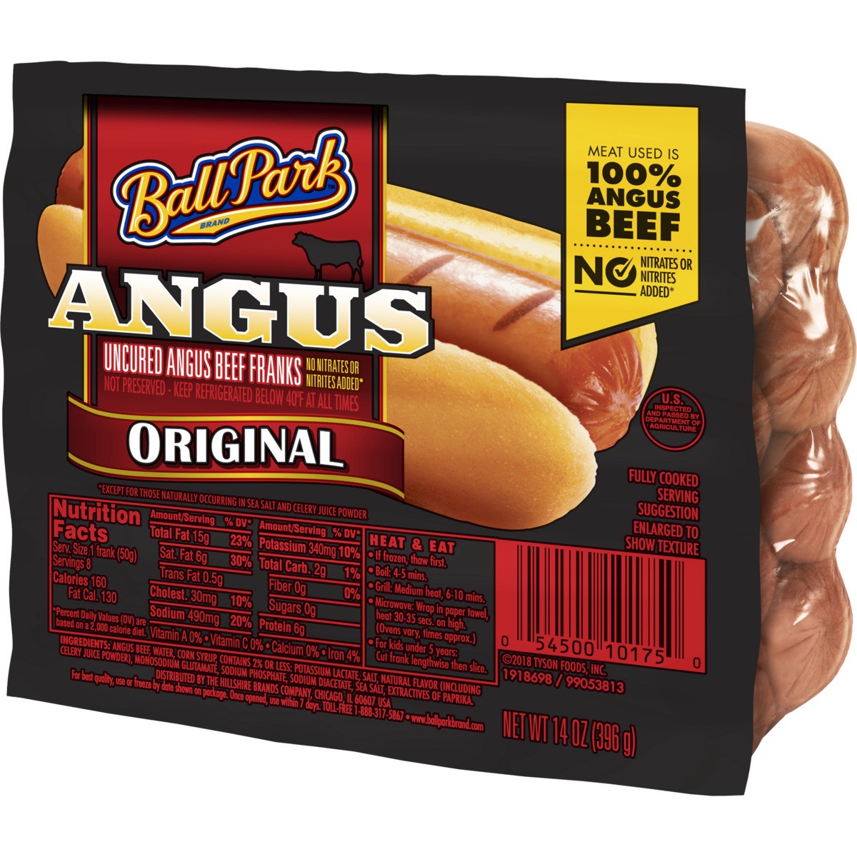 slide 3 of 4, Ball Park Angus Beef Frank, 14 oz