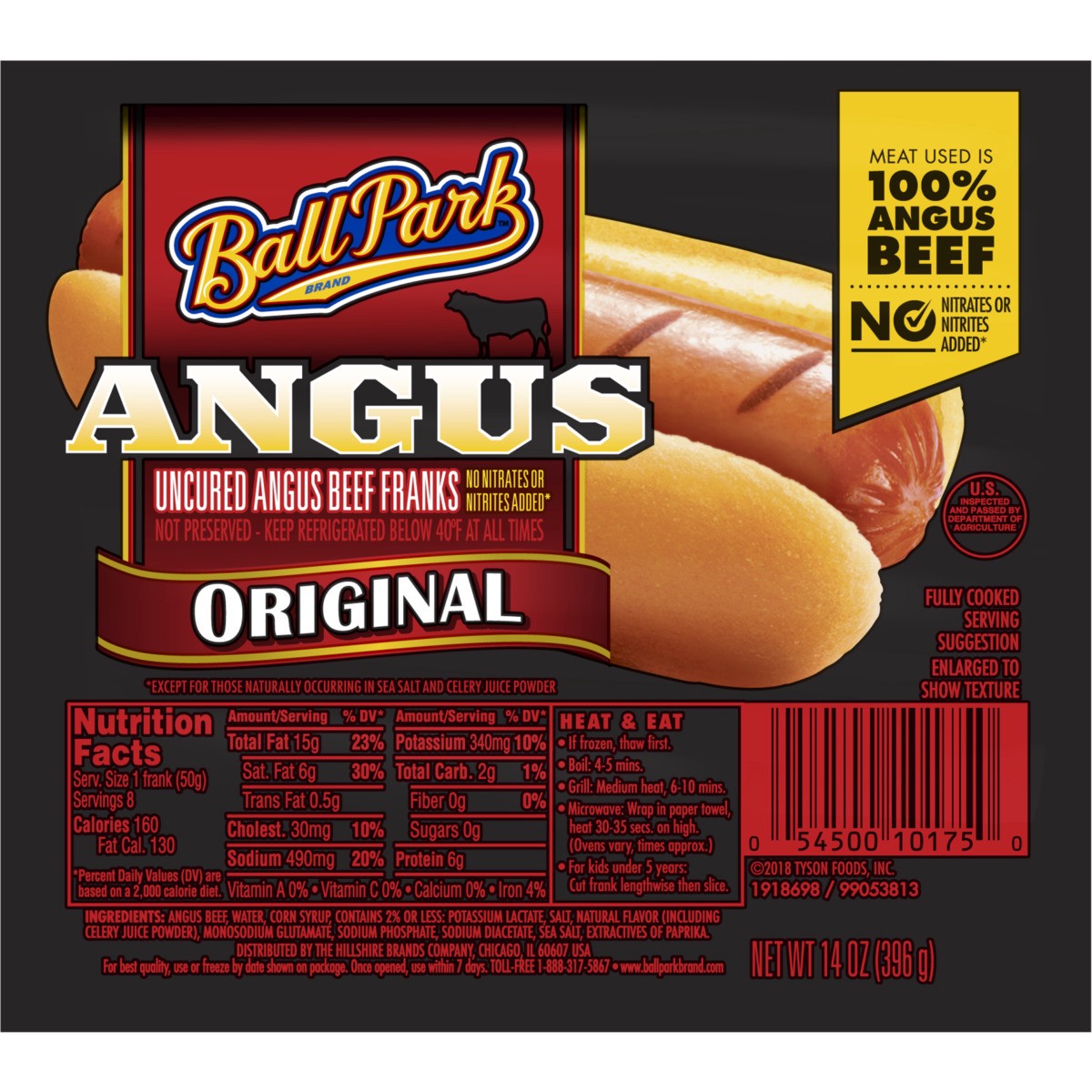 slide 4 of 4, Ball Park Angus Beef Frank, 14 oz