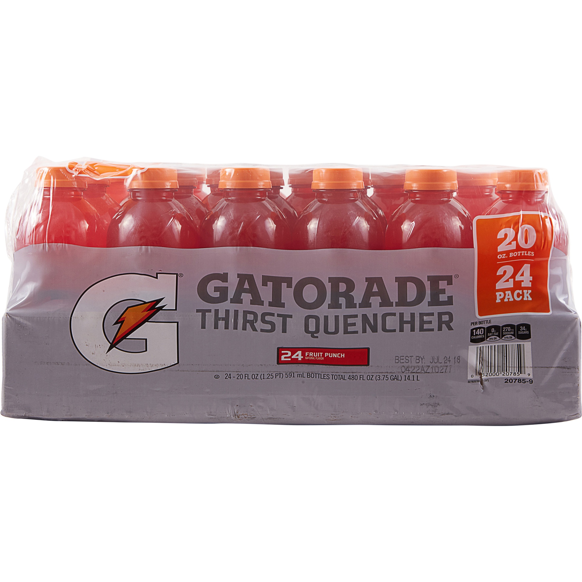 slide 1 of 1, Gatorade Fruit Punch, 24 ct; 20 oz