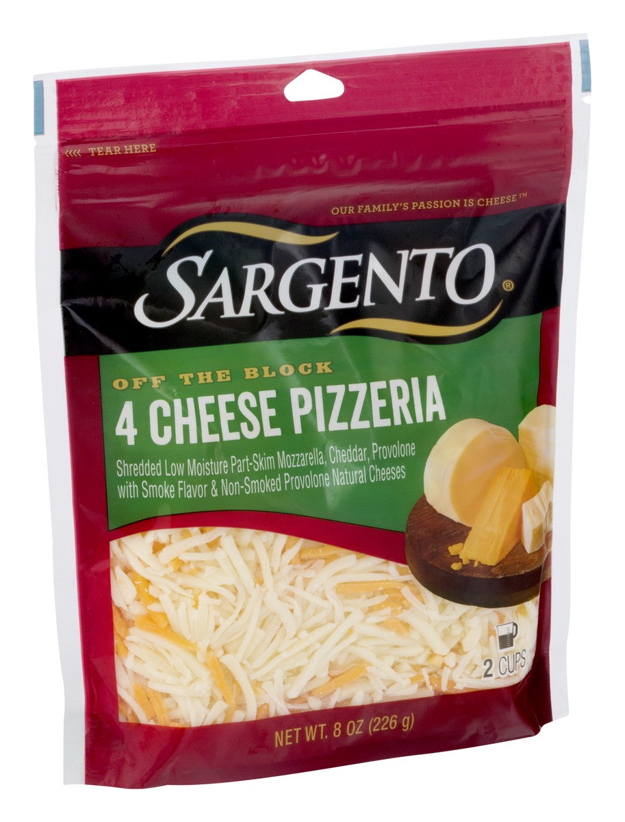 slide 8 of 9, Sargento Shredded 4 Cheese Pizzeria Natural Cheese, 8 oz., 8 oz