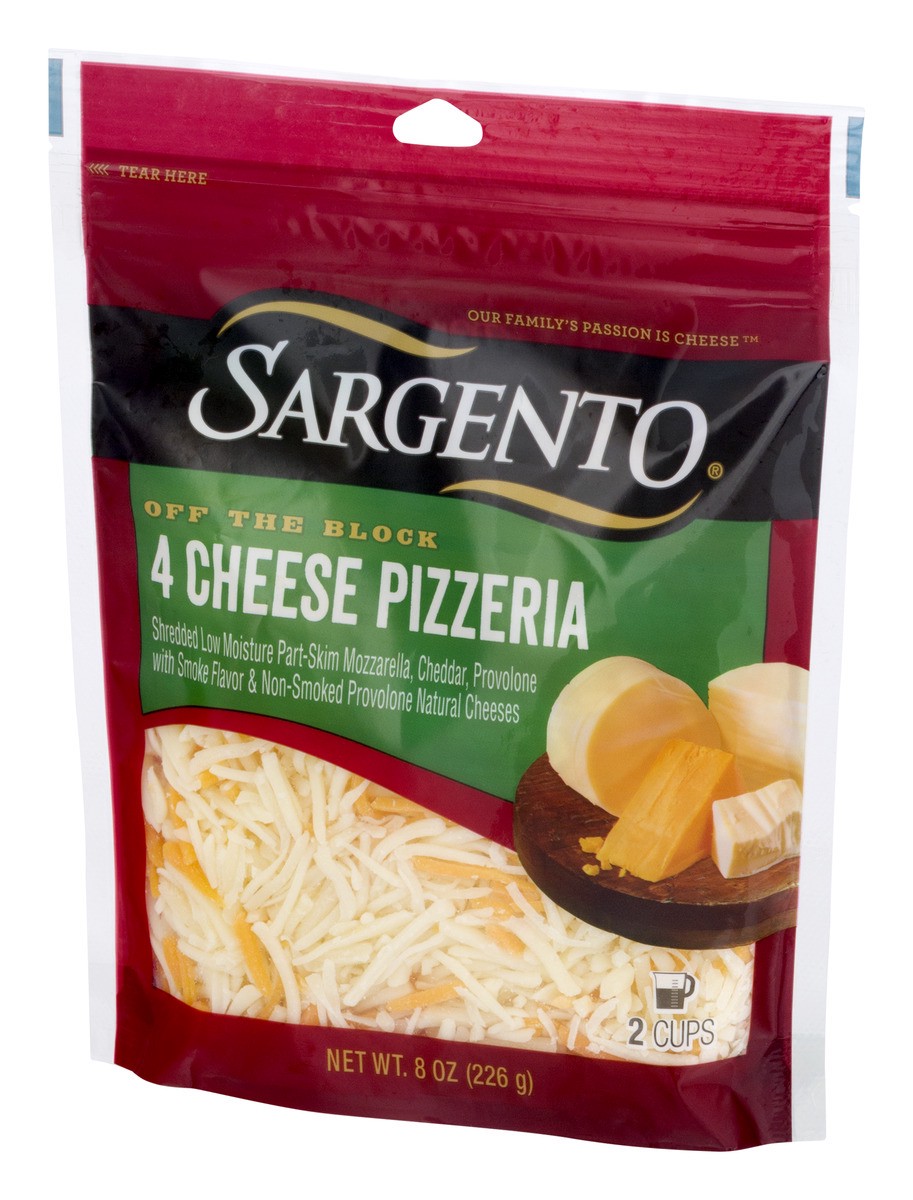 slide 2 of 9, Sargento Shredded 4 Cheese Pizzeria Natural Cheese, 8 oz., 8 oz